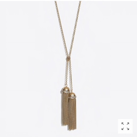 J Crew Factory double tassel necklace